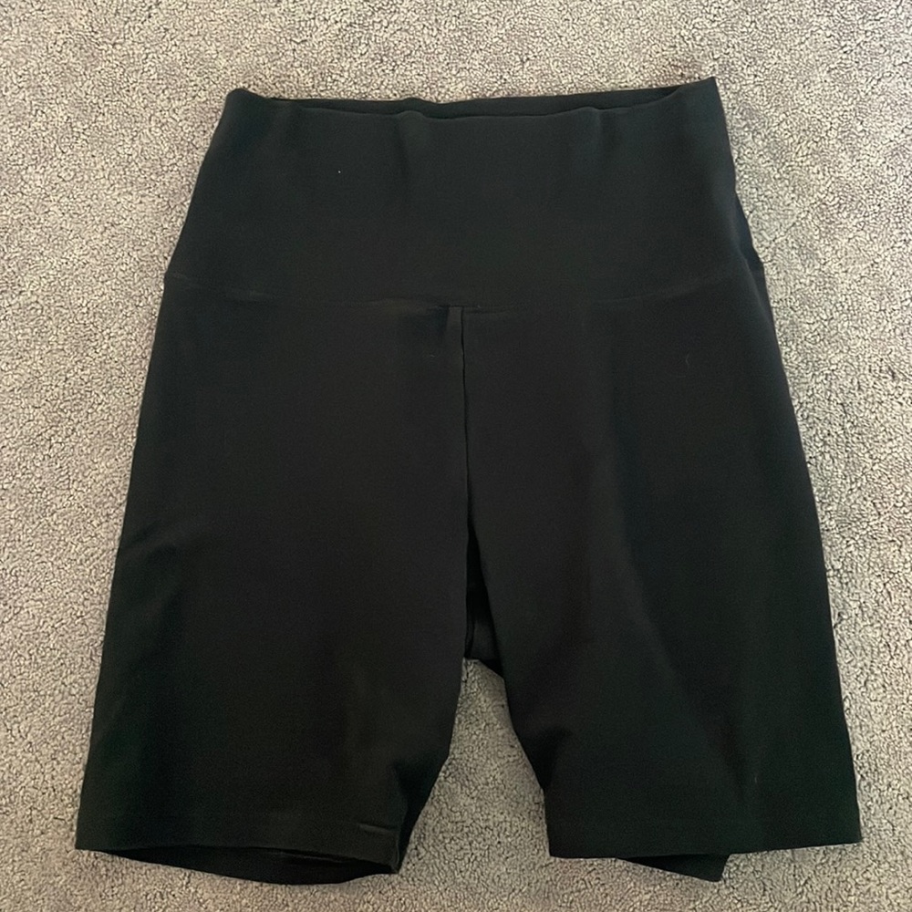 aerie black biker shorts